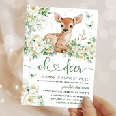 Invitation Fête de bébé «Oh Deer» Mixte