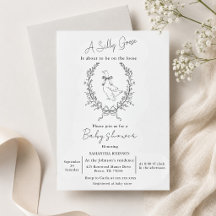 Fête de bébé oie élégante et chic