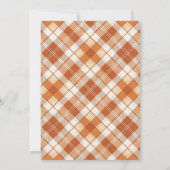 Invitation Fête de Bébé Orange Gingham Red Barn Little Sprout (Dos)