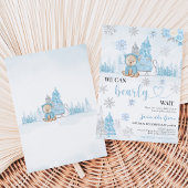 Invitation Fête de bébé ours bleu