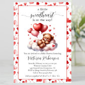Invitation Fête de bébé ours de la Saint-Valentin