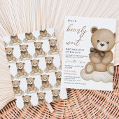 Invitation Fête de bébé ours neutre