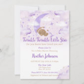 Invitation Fête de Bébé Ours Twinkle Twinkle Little Star (Devant)