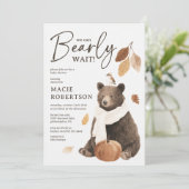 Invitation Fête de Bébé Ourson en Forêt (Debout devant)