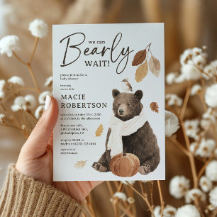 Invitation Fête de Bébé Ourson en Forêt