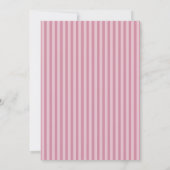 Invitation Fête de bébé ourson mignon rose preppy (Dos)
