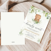 Invitation Fête de bébé Ourson Verdure