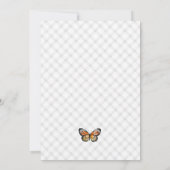 Invitation Fête de bébé papillon monarque Tagète 020 (Dos)