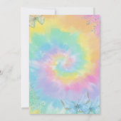 Invitation Fête de Bébé Papillons Lune Tie Dye (Dos)