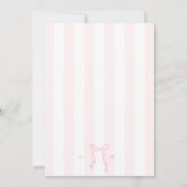 Invitation Fête de Bébé Papillons Roses et Rubans (Dos)
