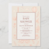 Invitation Fête de bébé Paris French Toile (Devant)