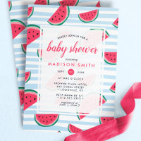 Fête de Bébé Pastèque Été Rose Vert