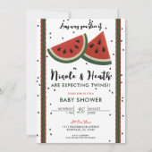 Invitation Fête de Bébé Pastèque Fil de la Façon dont Vous le (Devant)