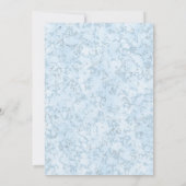 Invitation Fête de bébé personnalisée avec un nœud bleu minim (Dos)