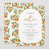 Invitation Fête de Bébé Petit Chéri de Genre Neutre (Devant / Derrière)