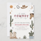 Invitation Fête de Bébé Petit Cow-Boy Occidental (Devant)