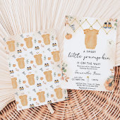 Invitation Fête de Bébé Petite Citrouille Neutre