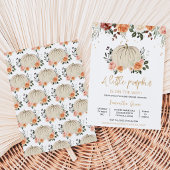Invitation Fête de Bébé Petite Citrouille Rustique