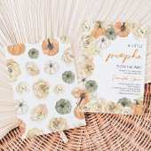 Invitation Fête de Bébé Petite Citrouille Rustique