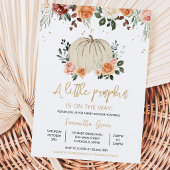 Invitation Fête de Bébé Petite Citrouille Rustique