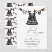 Invitation Fête de bébé Petite Goule Halloween Violet (Devant / Derrière)