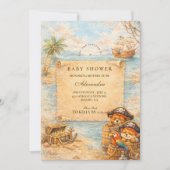 Invitation Fête de bébé Pirates de conte de marin (Devant)