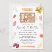 Invitation Fête de Bébé Planche de Charcuterie et Biberons (Devant)