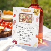 Invitation Fête de Bébé Planche de Charcuterie et Biberons