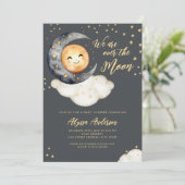 Invitation Fête de Bébé Pleine Lune (Debout devant)