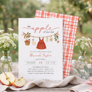 Invitation Fête de Bébé Pomme de Nos Yeux