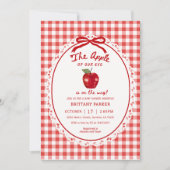 Invitation Fête de Bébé Pommes de Nos Yeux d'Automne (Devant)