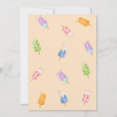 Invitation Fête de Bébé Popsicle d'Été Prêt à Naître (Dos)
