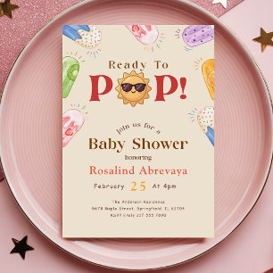Invitation Fête de Bébé Popsicle d'Été Prêt à Naître
