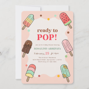 Invitation Fête de Bébé Popsicle Mignonne et Prête à Arriver
