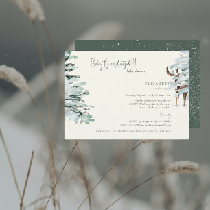 Invitation Fête de bébé pour Bois hivernal Bébé il fait froid