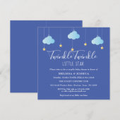 Invitation Fête de Bébé pour les Couples Twinkle Twinkle Litt (Devant / Derrière)