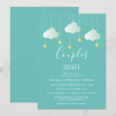 Invitation Fête de Bébé pour les Couples Twinkle Twinkle Litt (Devant / Derrière)