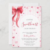 Invitation Fête de bébé pour petite chérie de la Saint-Valent (Devant)