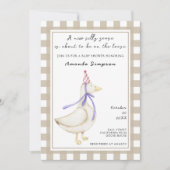 Invitation Fête de bébé pour un petit fou (Devant)