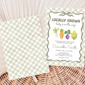 Invitation Fête de Bébé Poussin Cultivé Localement