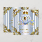 Invitation Fête de bébé Prince Ethnique Royal (Devant / Derrière)