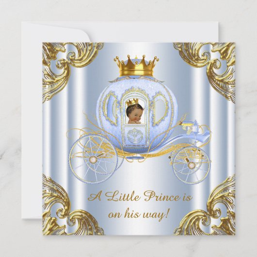 Invitation Fête de bébé Prince Ethnique Royal (Devant)