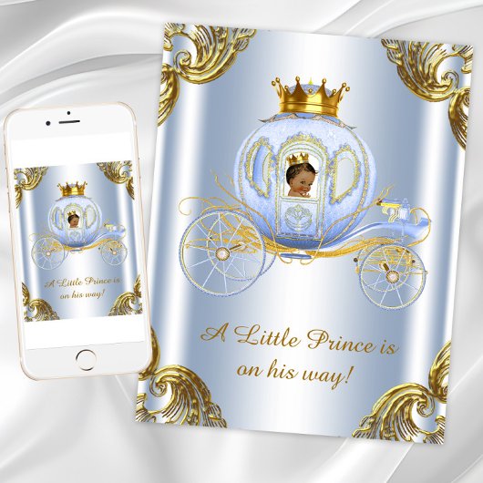 Invitation Fête de bébé Prince Ethnique Royal
