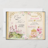 Invitation Fête de bébé princesse de conte de fées (Devant)