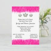 Invitation Fête de bébé princesse Tiara et Fluff (Debout devant)