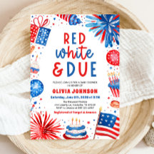 Fête de bébé Red, White & Due neutre en genre