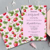 Fête de Bébé Rose Douce Fraise Sucrée