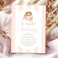 Fête de bébé rose est en train de brasser