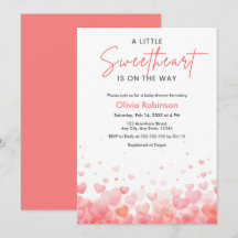 Fête de bébé Rose et Rouge Un Petit Chéri