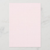 Invitation Fête de Bébé Rose et Vichy Poulet Rigolo (Dos)
